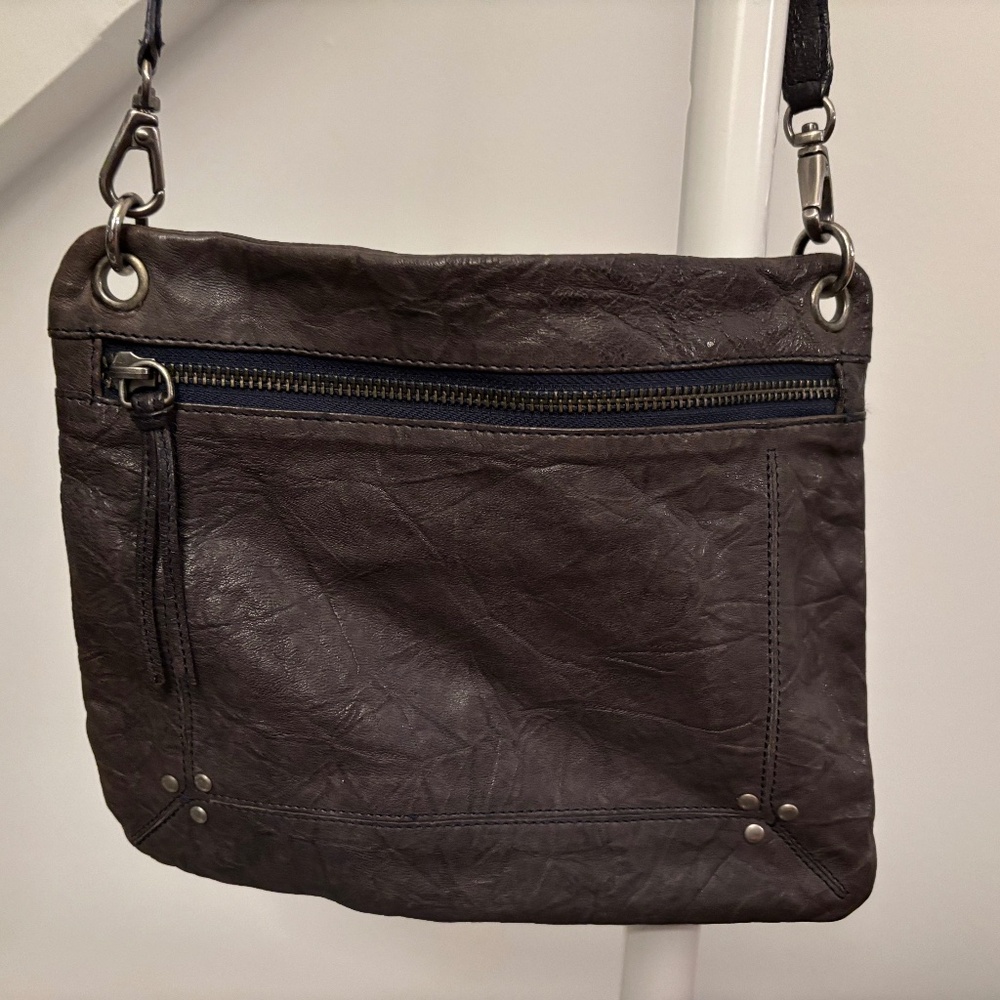 Witchery small blue leather crossbody purse